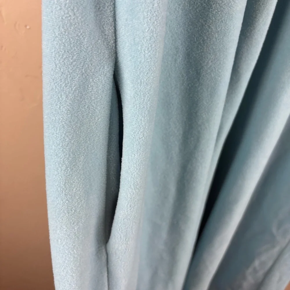 Vintage Vanity Fair Blue Velour Housecoat Robe Half-zip Women’s Size Medium - Picture 4 of 8